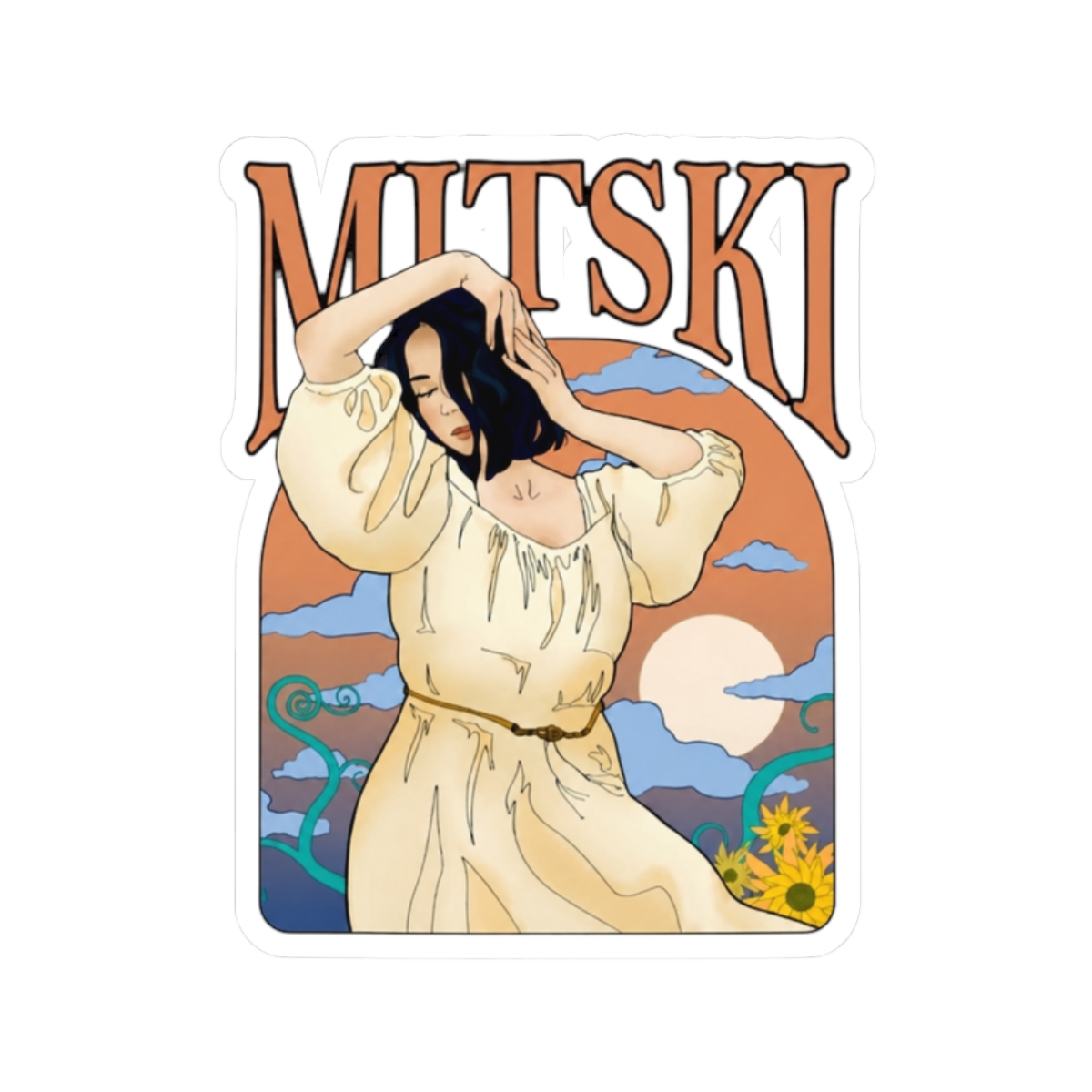 Mitski - Vector Art Sticker - alternate angle 3, merchandise