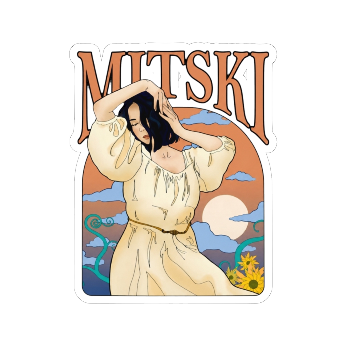 Mitski - Vector Art Sticker - alternate angle 1, merchandise