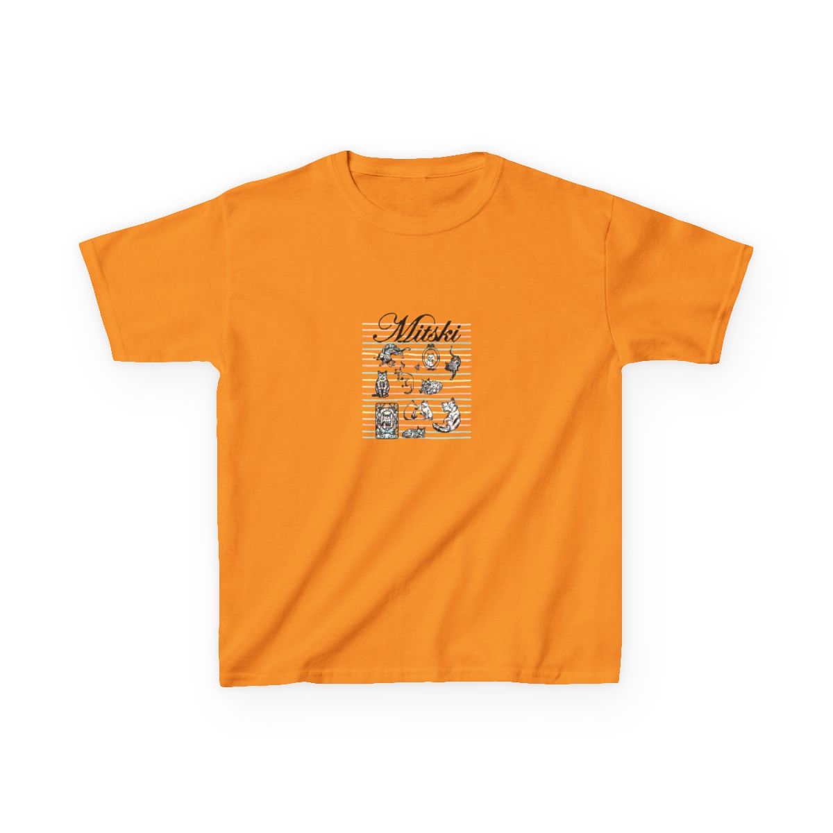 All Pose Cat - Mitski Kids T-Shirt - alternate angle 3, merchandise