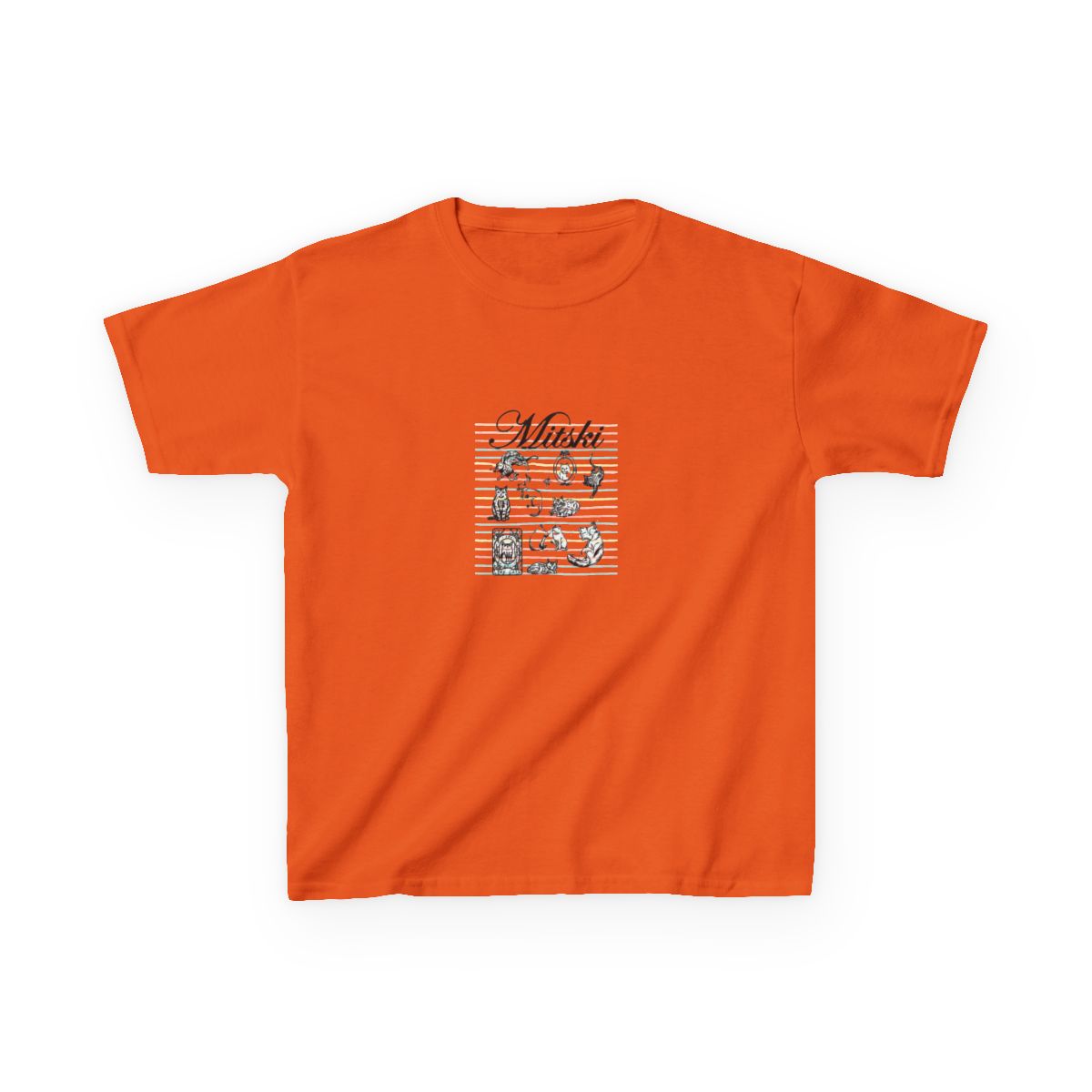 All Pose Cat - Mitski Kids T-Shirt - alternate angle 4, merchandise