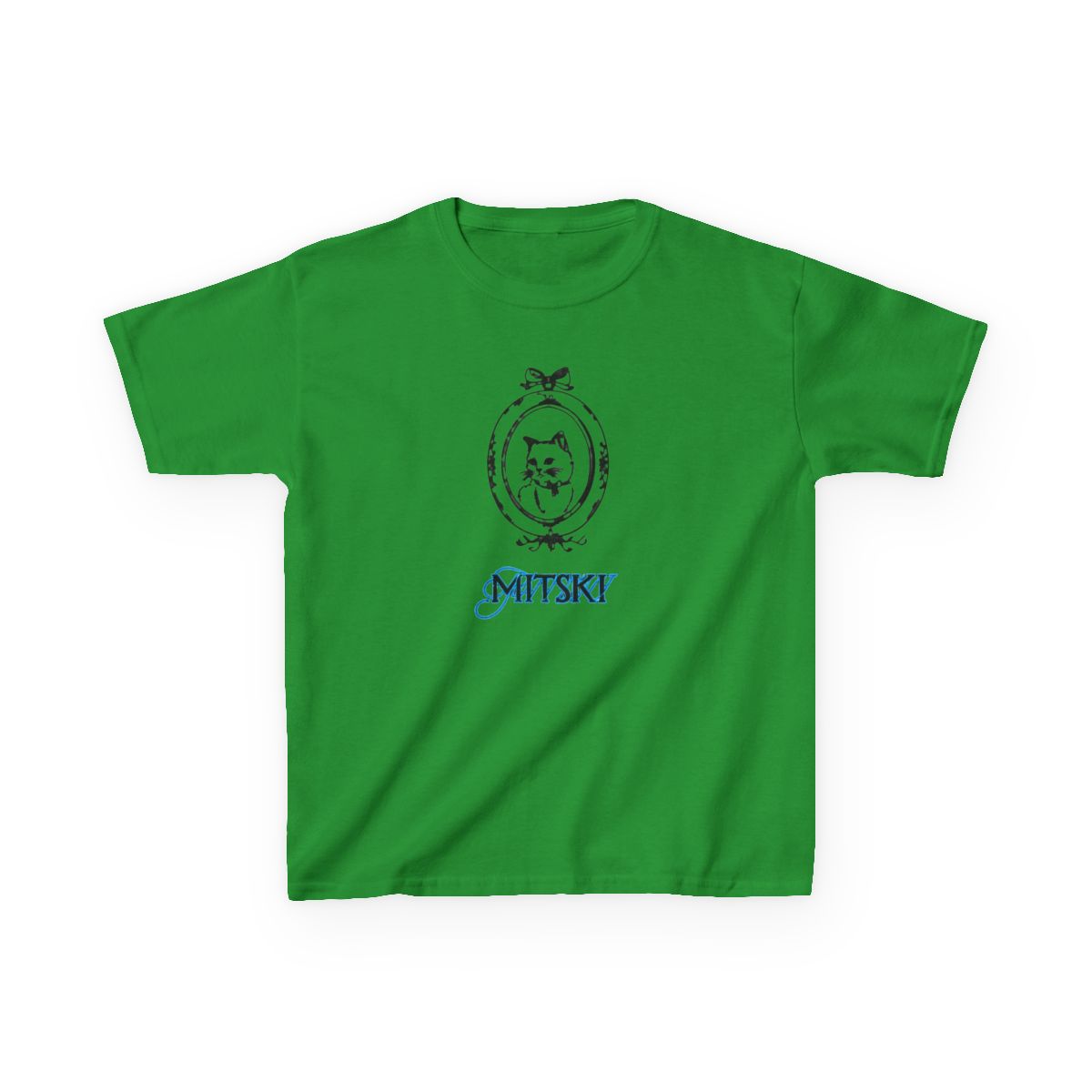 Cat On Frame - Mitski Kids T-Shirt - alternate angle 2, merchandise