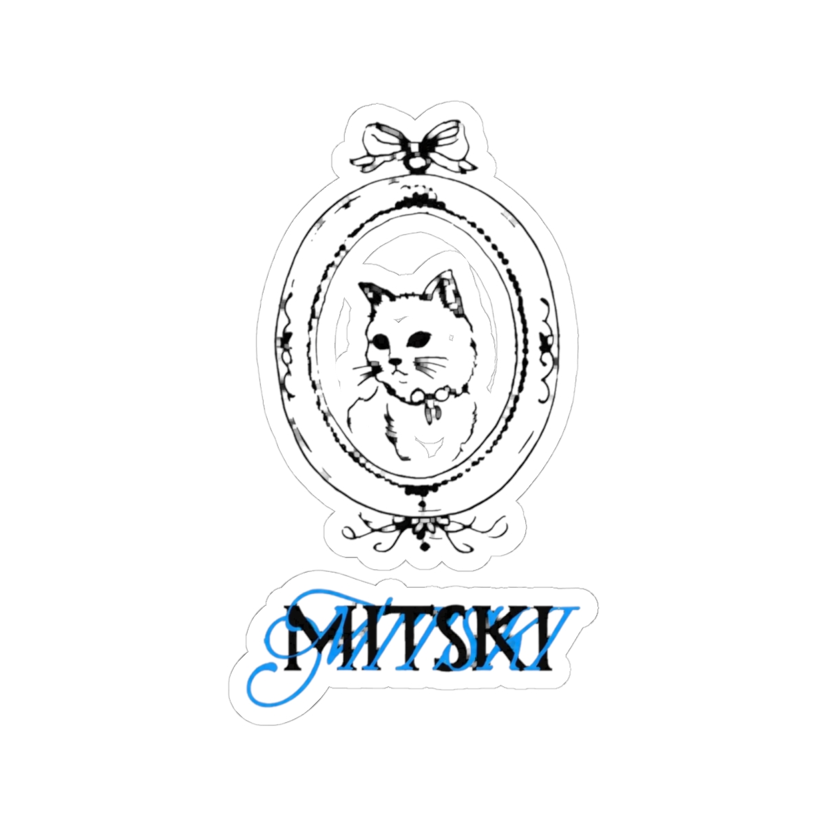 Cat On Frame - Mitski Sticker - alternate angle 2, merchandise